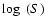 $\log~(S)$