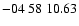 $-04\ 58\ 10.63$