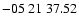 $ -05\ 21\ 37.52$