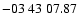 $ -03\ 43\ 07.87$