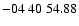 $ -04\ 40\ 54.88$