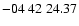 $ -04\ 42\ 24.37$