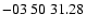 $ -03\ 50\ 31.28$