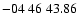 $ -04\ 46\ 43.86$