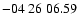 $ -04\ 26\ 06.59$