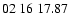 $ 02\ 16\ 17.87$