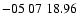 $ -05\ 07\ 18.96$