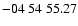 $ -04\ 54\ 55.27$