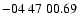 $ -04\ 47\ 00.69$