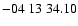 $ -04\ 13\ 34.10$