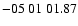 $ -05\ 01\ 01.87$