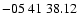 $ -05\ 41\ 38.12$