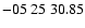 $ -05\ 25\ 30.85$