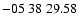 $ -05\ 38\ 29.58$