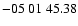 $ -05\ 01\ 45.38$