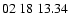 $ 02\ 18\ 13.34$