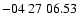 $ -04\ 27\ 06.53$