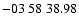 $ -03\ 58\ 38.98$