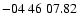 $ -04\ 46\ 07.82$