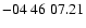 $ -04\ 46\ 07.21$