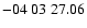 $ -04\ 03\ 27.06$