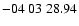 $ -04\ 03\ 28.94$
