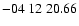 $ -04\ 12\ 20.66$