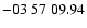 $ -03\ 57\ 09.94$