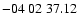 $ -04\ 02\ 37.12$