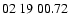 $ 02\ 19\ 00.72$