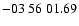 $ -03\ 56\ 01.69$