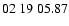 $ 02\ 19\ 05.87$