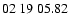 $ 02\ 19\ 05.82$