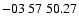 $ -03\ 57\ 50.27$