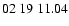 $ 02\ 19\ 11.04$