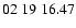 $ 02\ 19\ 16.47$