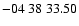 $ -04\ 38\ 33.50$
