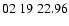 $ 02\ 19\ 22.96$
