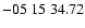 $ -05\ 15\ 34.72$