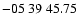 $ -05\ 39\ 45.75$