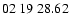 $ 02\ 19\ 28.62$