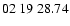 $ 02\ 19\ 28.74$