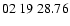 $ 02\ 19\ 28.76$