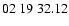 $ 02\ 19\ 32.12$