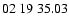 $ 02\ 19\ 35.03$