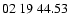 $ 02\ 19\ 44.53$