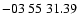 $ -03\ 55\ 31.39$