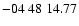 $ -04\ 48\ 14.77$