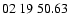 $ 02\ 19\ 50.63$