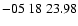 $ -05\ 18\ 23.98$